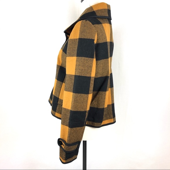 LOFT | Wool Buffalo Check Swing Coat - Picture 4 of 8
